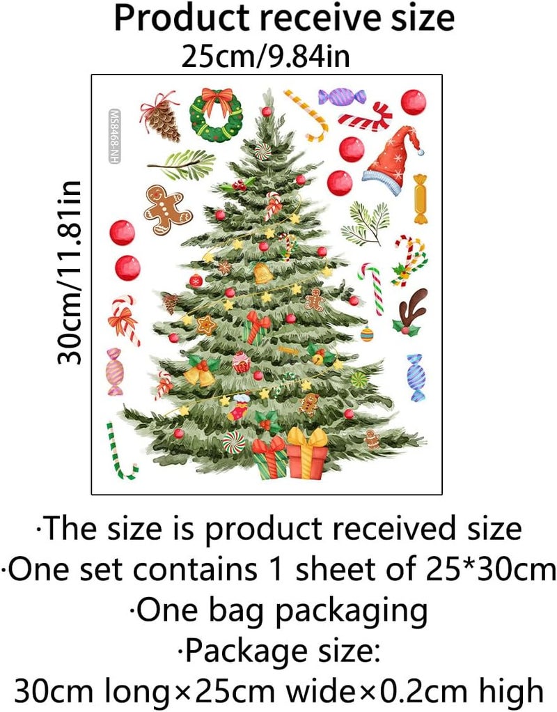 BASEMMAHER 2Pcs Christmas Toilet Stickers Xmas Christmas Tree Snowflake Snowman Pattern Wall Decals Window Glass Bathroom Self-Adhesive Stickers Decoration for Home Decor Merry Christmas Supplies - Image 4
